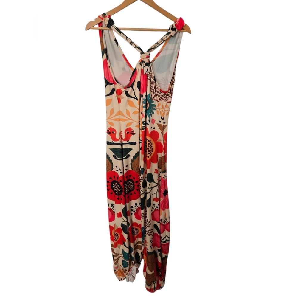 Floral Sleeveless Jumpsuit Size Large - Picture 4 of 6